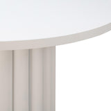 TOV Kali 55 Inch White Round Dining Table