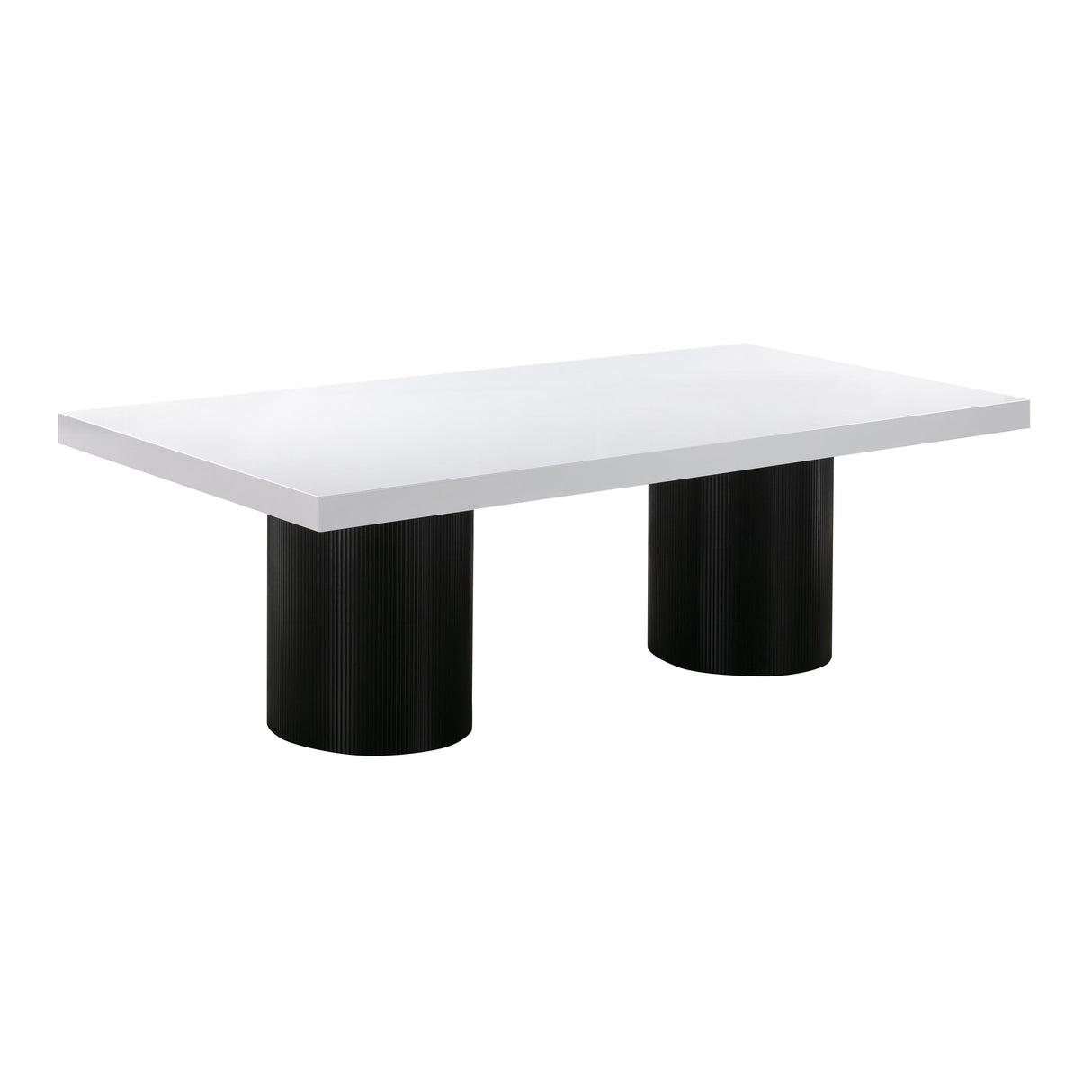 TOV Nova White Lacquer Dining Table