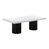 TOV Nova White Lacquer Dining Table