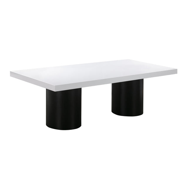 TOV Nova White Lacquer Dining Table