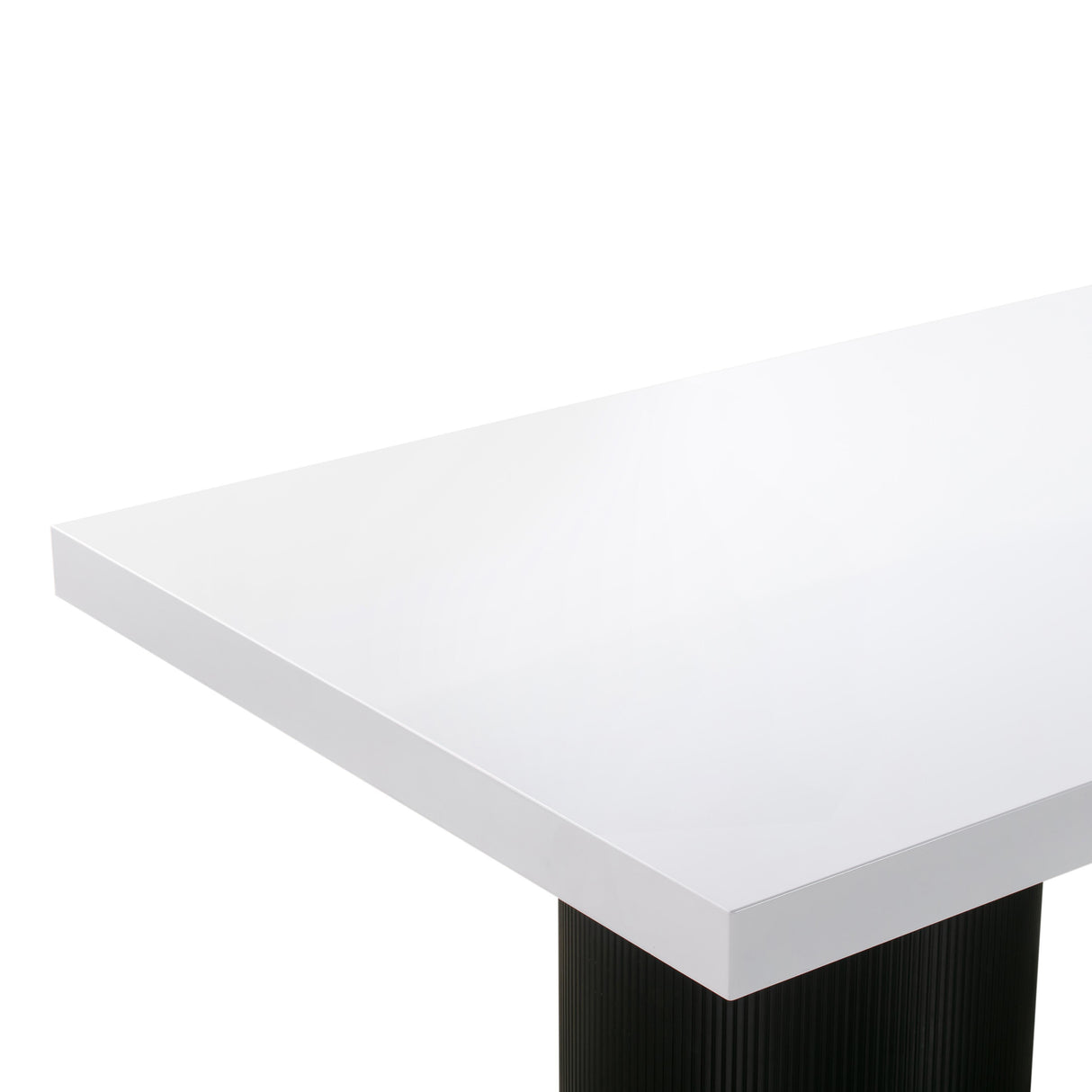 TOV Nova White Lacquer Dining Table