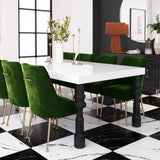 TOV Beatrix Green Velvet Side Chair