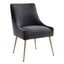 TOV Beatrix Grey Velvet Side Chair