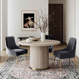 TOV Beatrix Grey Velvet Side Chair
