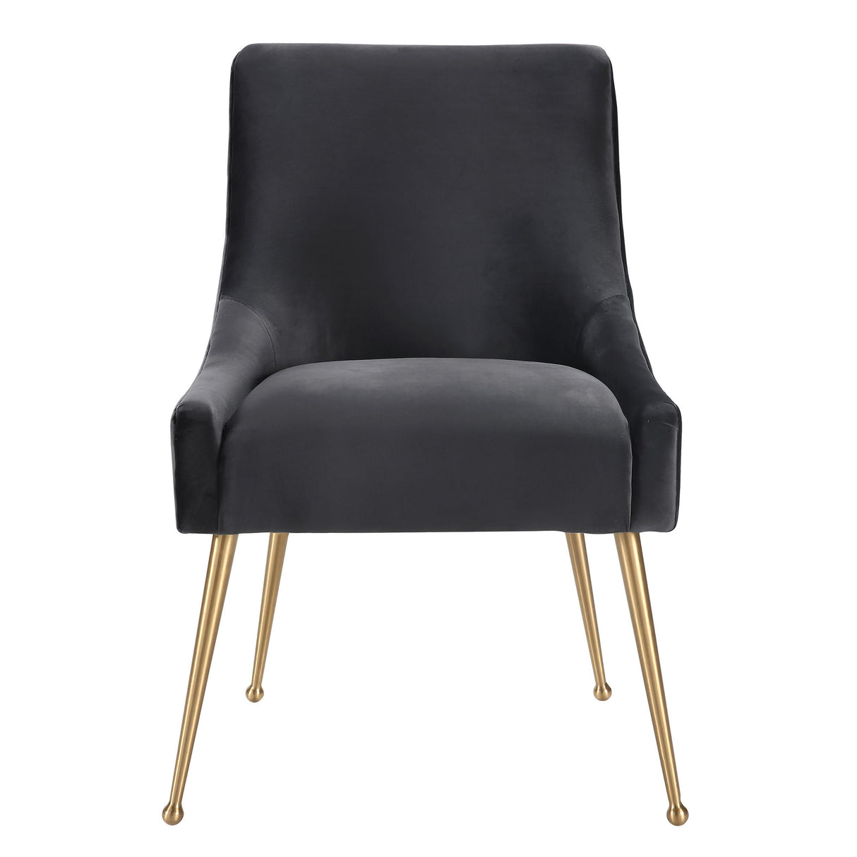 TOV Beatrix Grey Velvet Side Chair