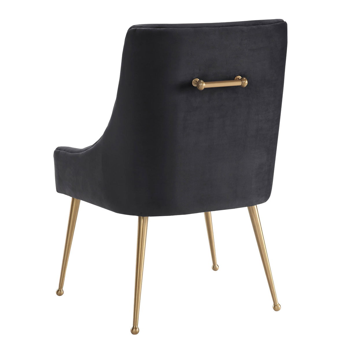 TOV Beatrix Grey Velvet Side Chair