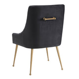 TOV Beatrix Grey Velvet Side Chair