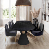 TOV Beatrix Grey Velvet Side Chair