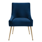TOV Beatrix Navy Velvet Side Chair
