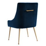 TOV Beatrix Navy Velvet Side Chair