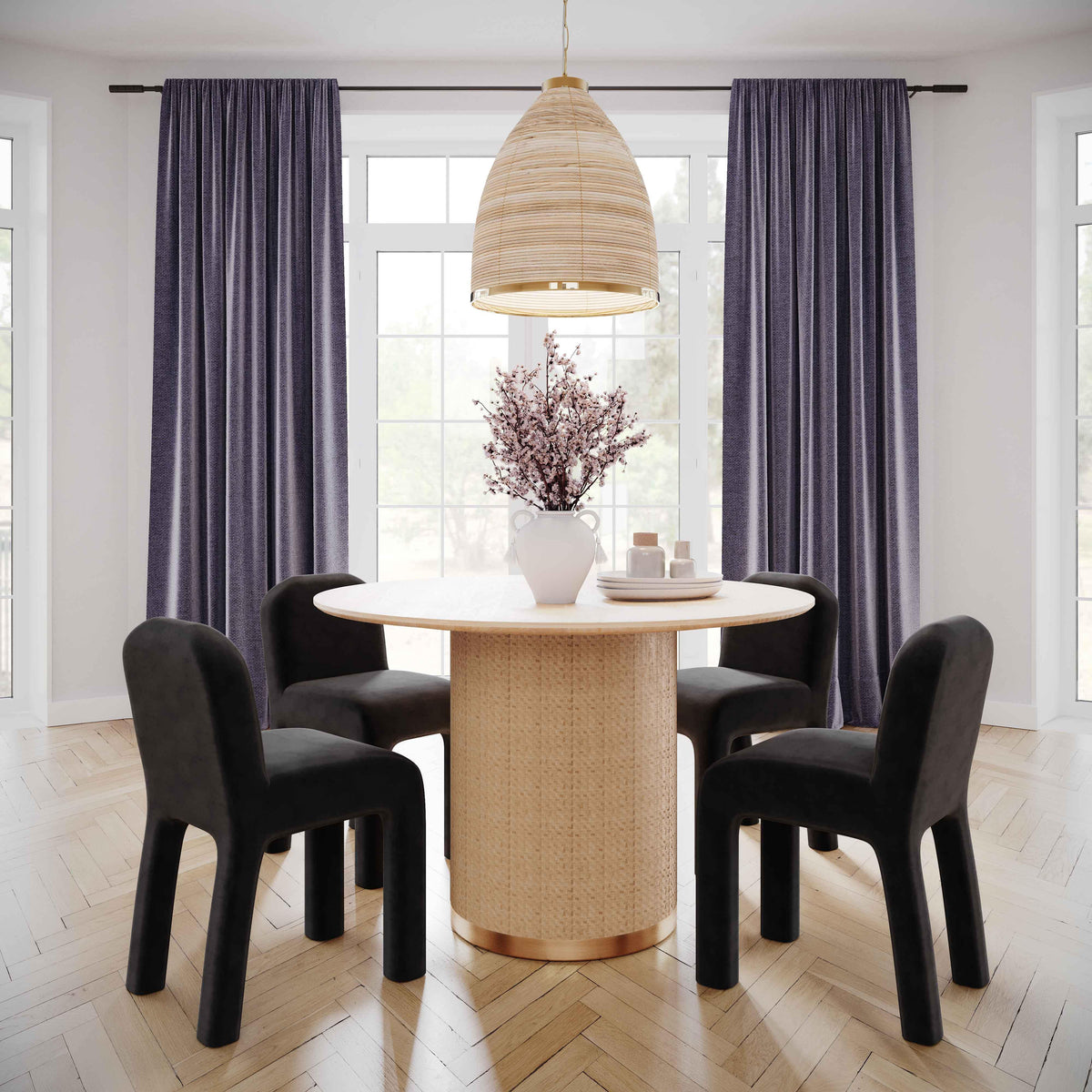 TOV Akiba 47" Round Dining Table
