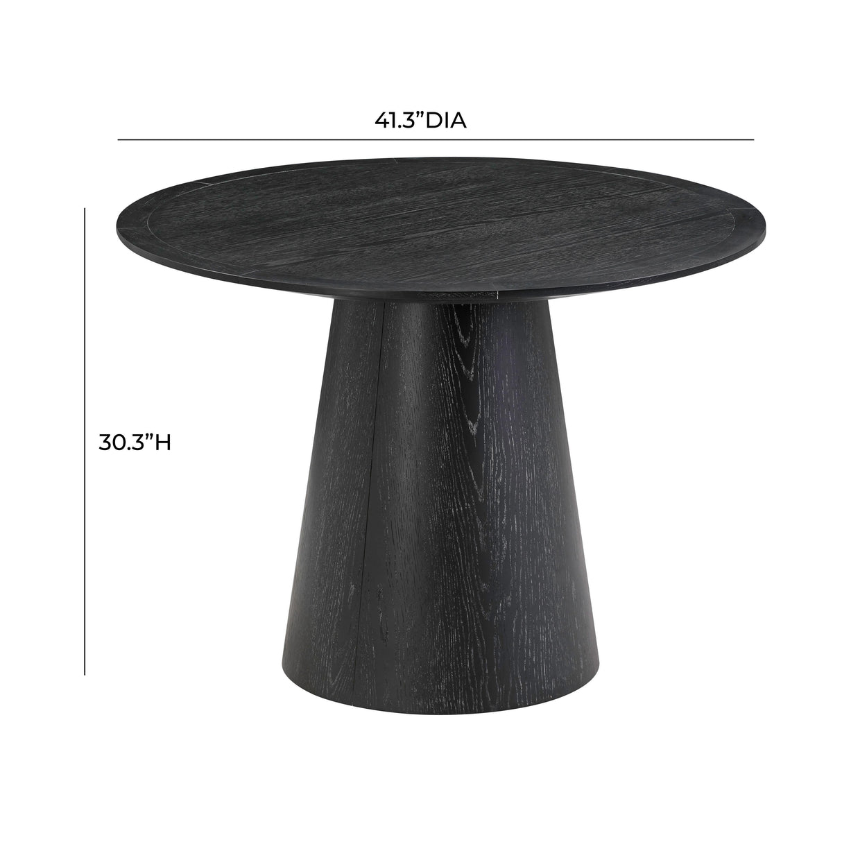 TOV Sahara Black Oak Round Dining Table