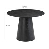 TOV Sahara Black Oak Round Dining Table