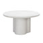 TOV Elika White Faux Plaster Round Dining Table