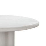 TOV Elika White Faux Plaster Round Dining Table