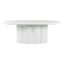TOV Elika White Faux Plaster Oval Dining Table