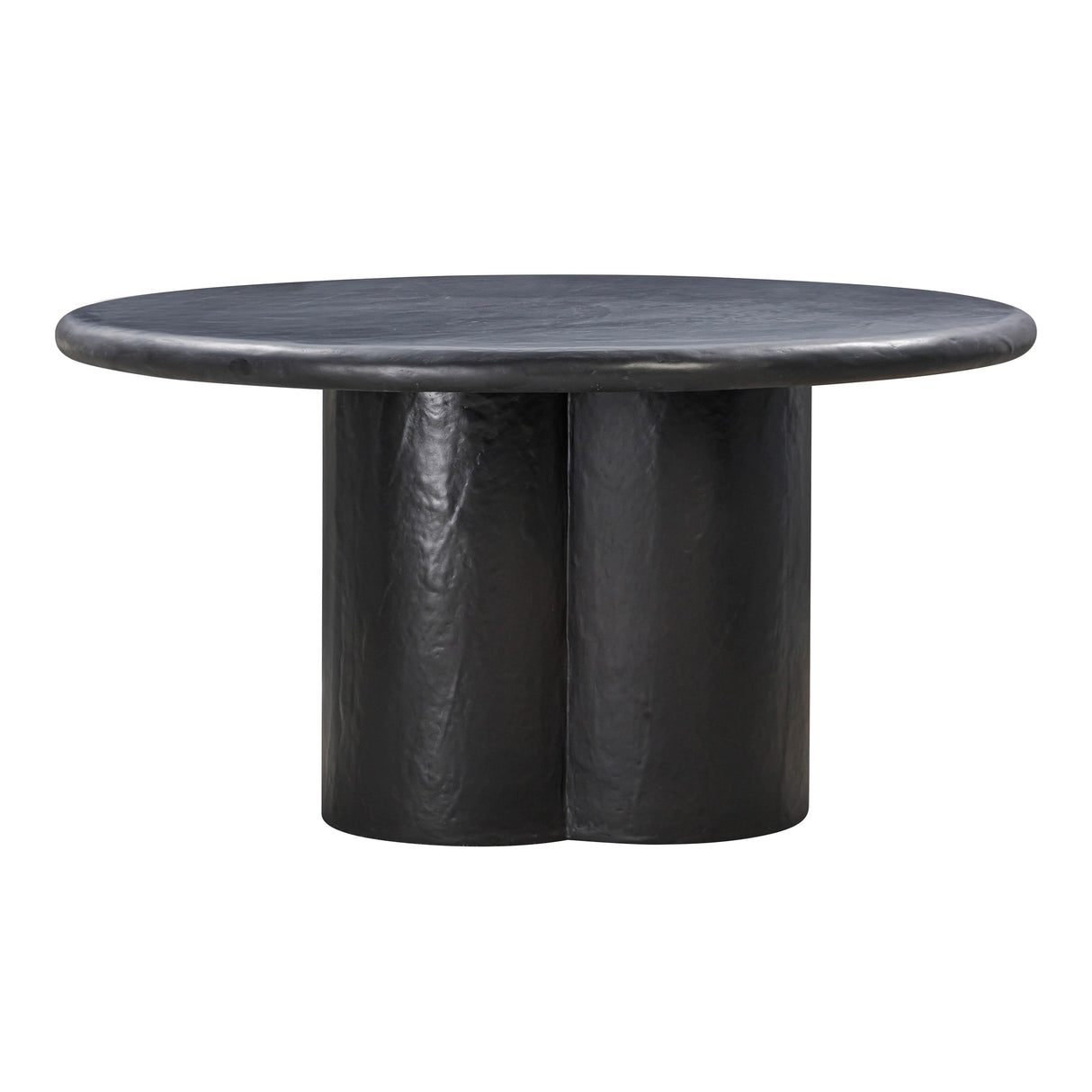 TOV Elika Black Faux Plaster Round Dining Table