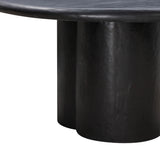 TOV Elika Black Faux Plaster Round Dining Table