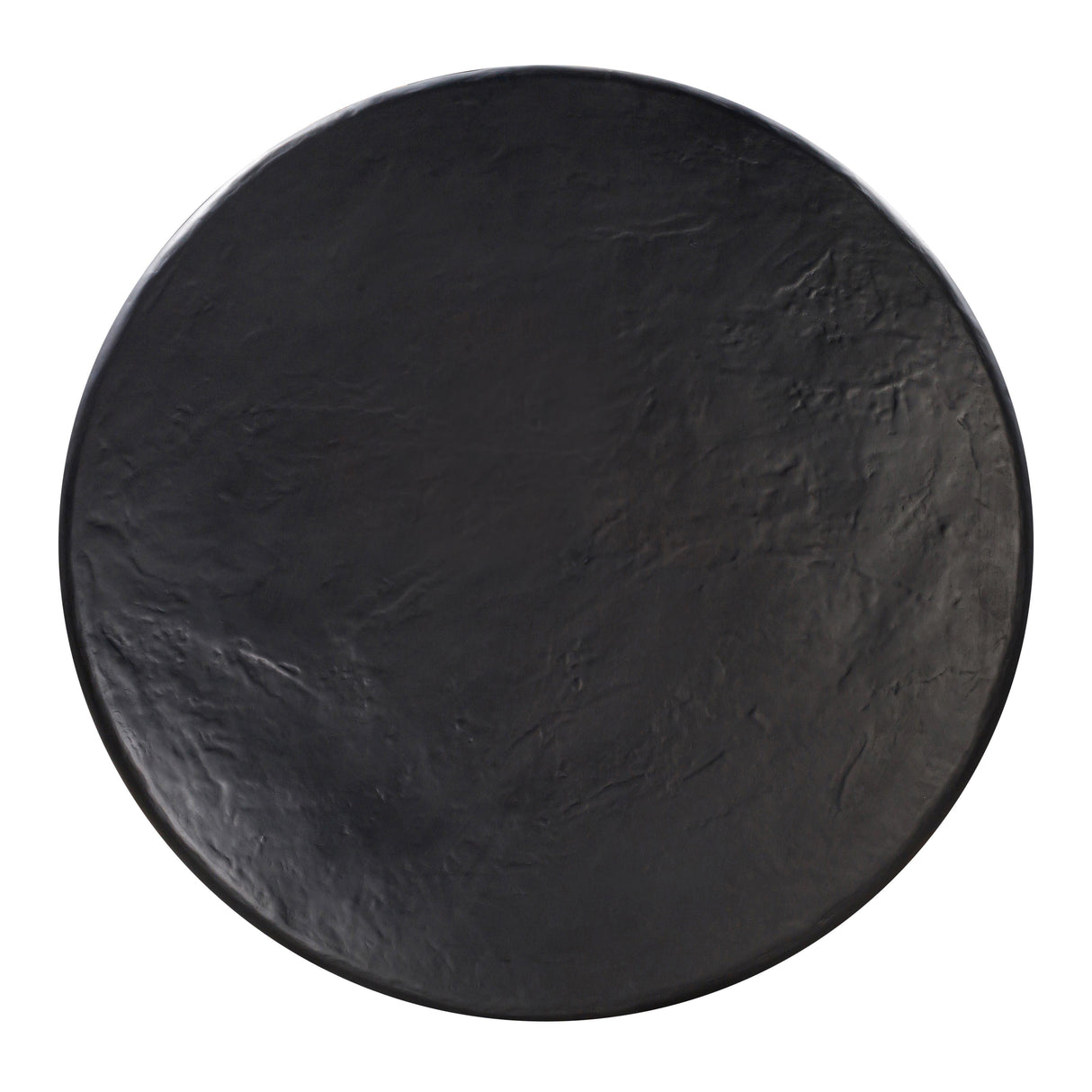 TOV Elika Black Faux Plaster Round Dining Table