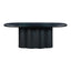 TOV Elika Black Faux Plaster Oval Dining Table