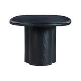 TOV Elika Black Faux Plaster Oval Dining Table
