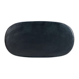 TOV Elika Black Faux Plaster Oval Dining Table