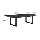 TOV Shiloh Black Ash Rectangular Dining Table
