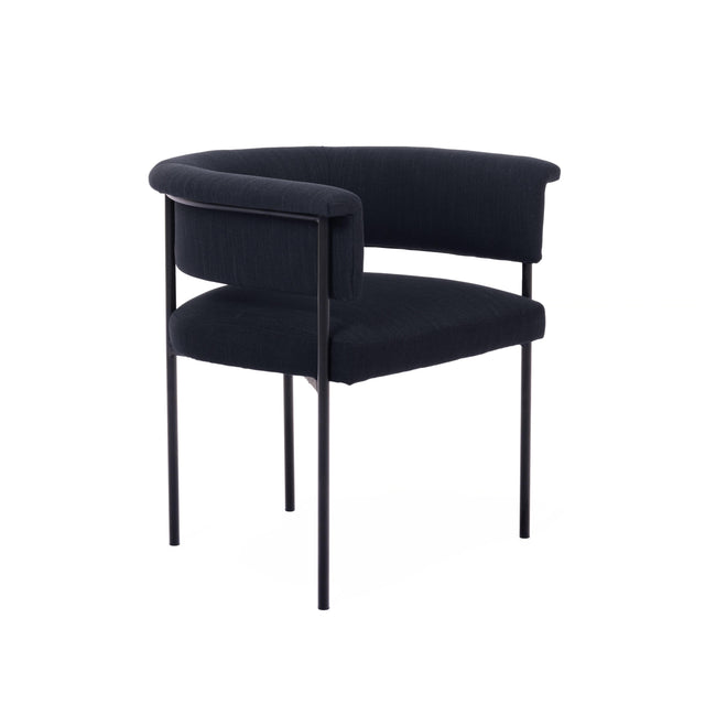 TOV Taylor Black Performance Linen Dining Chair