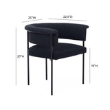 TOV Taylor Black Performance Linen Dining Chair
