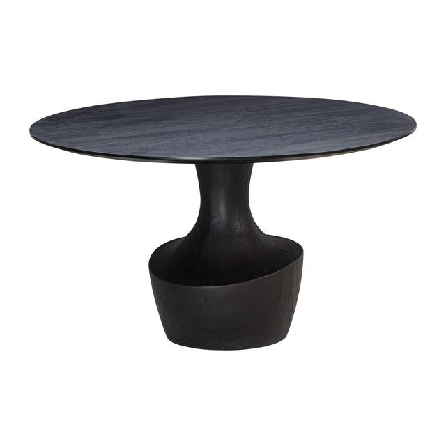 TOV Gevra Black Acacia & Faux Plaster Dining Table