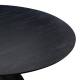 TOV Gevra Black Acacia & Faux Plaster Dining Table