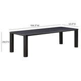 TOV Akola Black Oak Rectangular Dining Table
