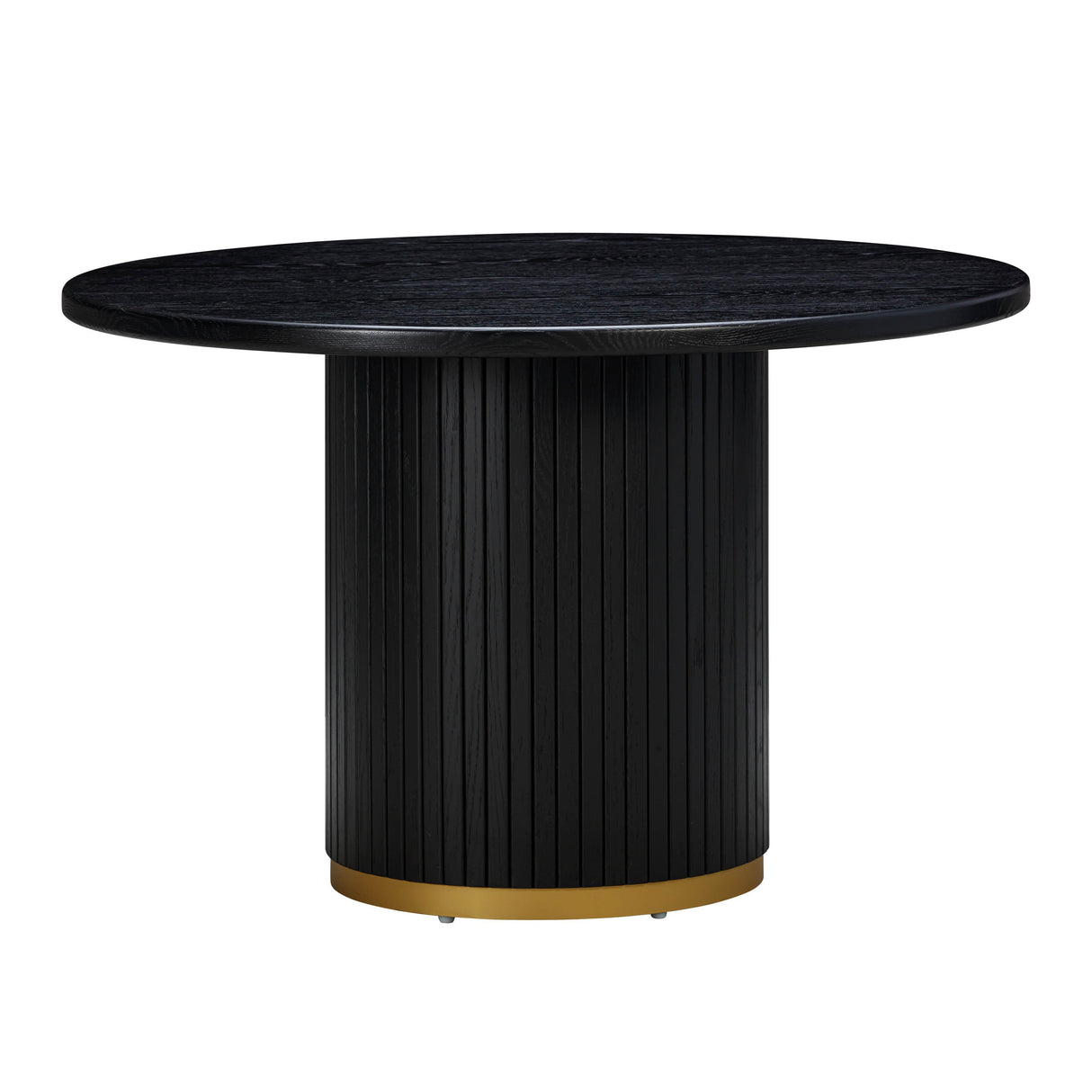 TOV Chelsea Black Oak Round Dining Table