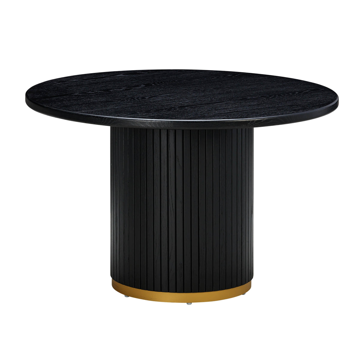 TOV Chelsea Black Oak Round Dining Table