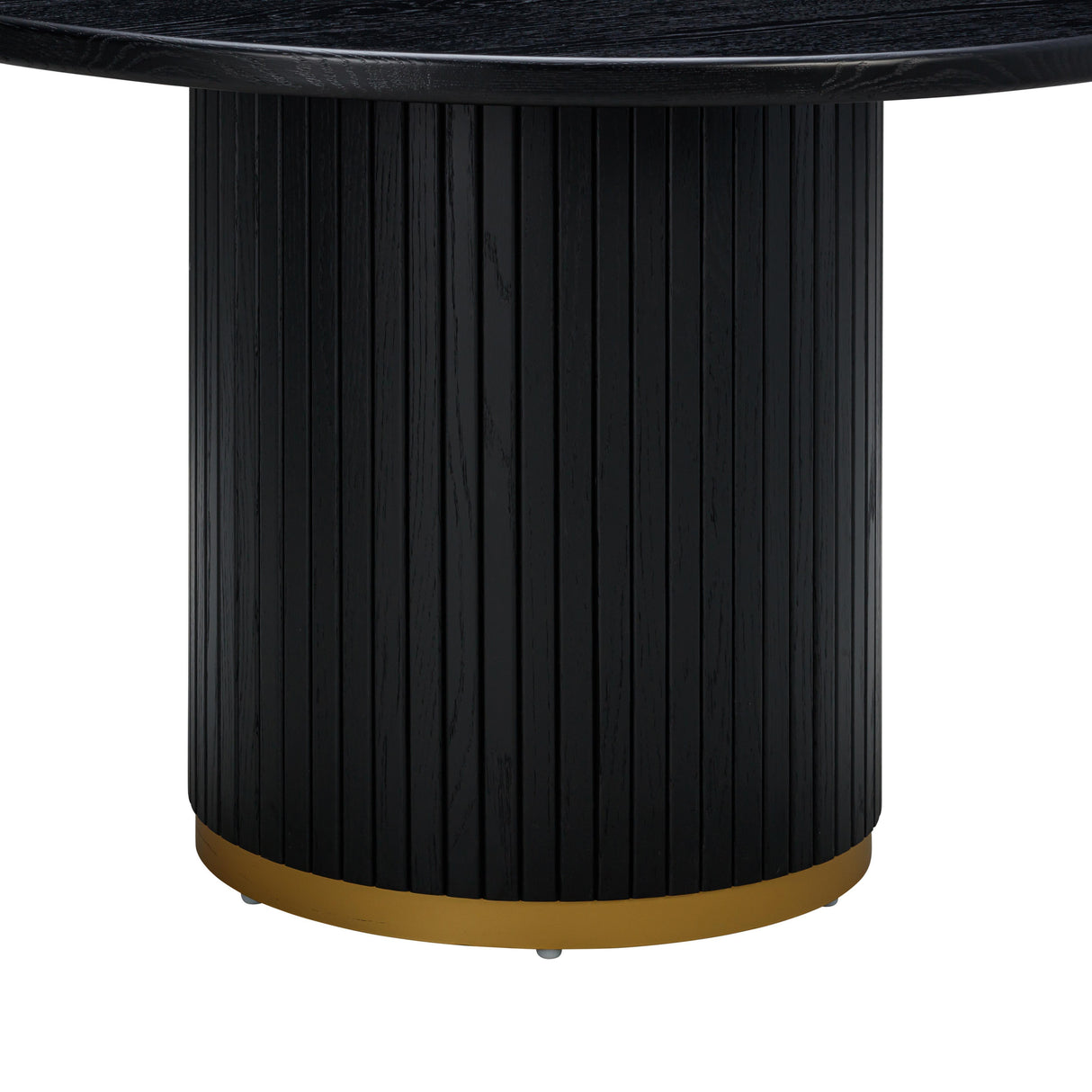TOV Chelsea Black Oak Round Dining Table