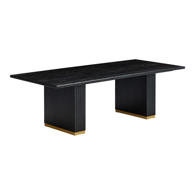 TOV Chelsea Black Oak Rectangular Dining Table