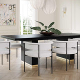 TOV Chelsea Black Oak Rectangular Dining Table