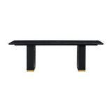 TOV Chelsea Black Oak Rectangular Dining Table