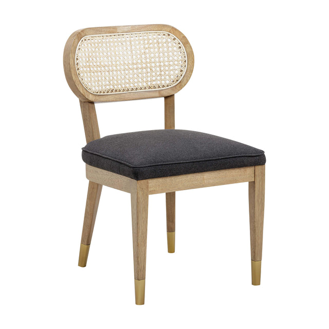TOV Cosette Black Performance Linen Dining Chair