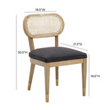TOV Cosette Black Performance Linen Dining Chair