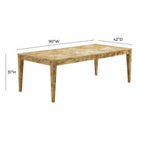 TOV Brandyss Natural Burl Rectangular Dining Table