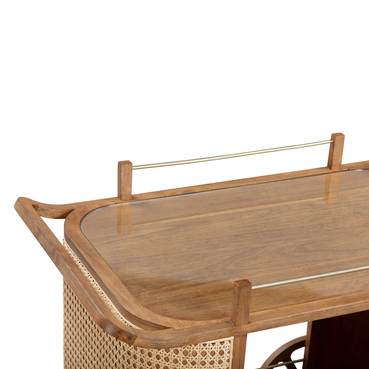 TOV Yuma Natural Rattan Bar Cart
