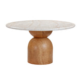 TOV Cynthia Travertine Concrete Indoor / Outdoor 54" Round Dining Table