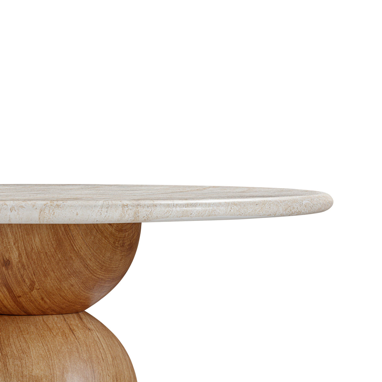 TOV Cynthia Travertine Concrete Indoor / Outdoor 54" Round Dining Table