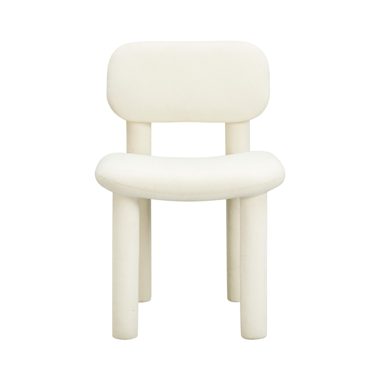 TOV Elise Ivory White Performance Velvet Dining Chair