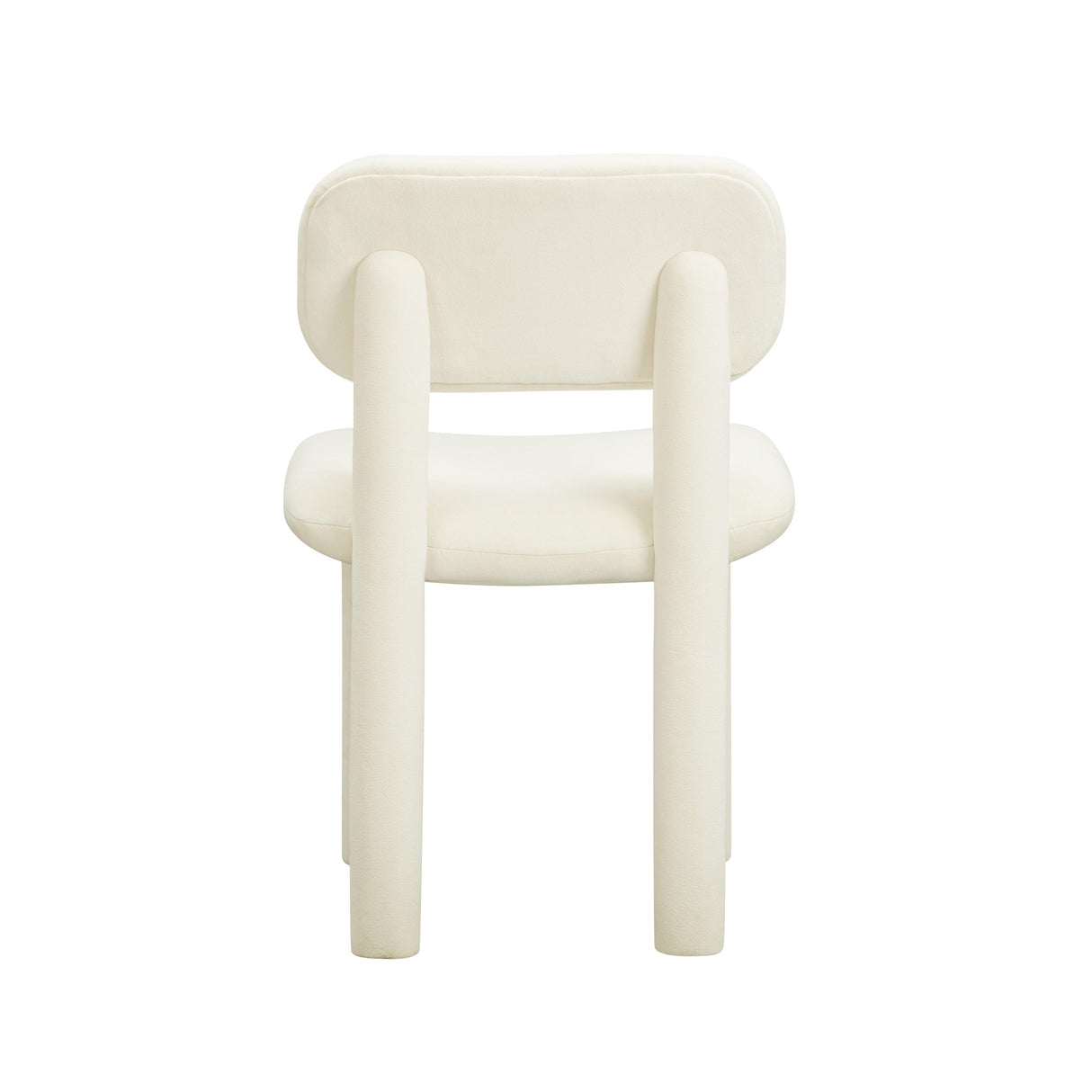 TOV Elise Ivory White Performance Velvet Dining Chair