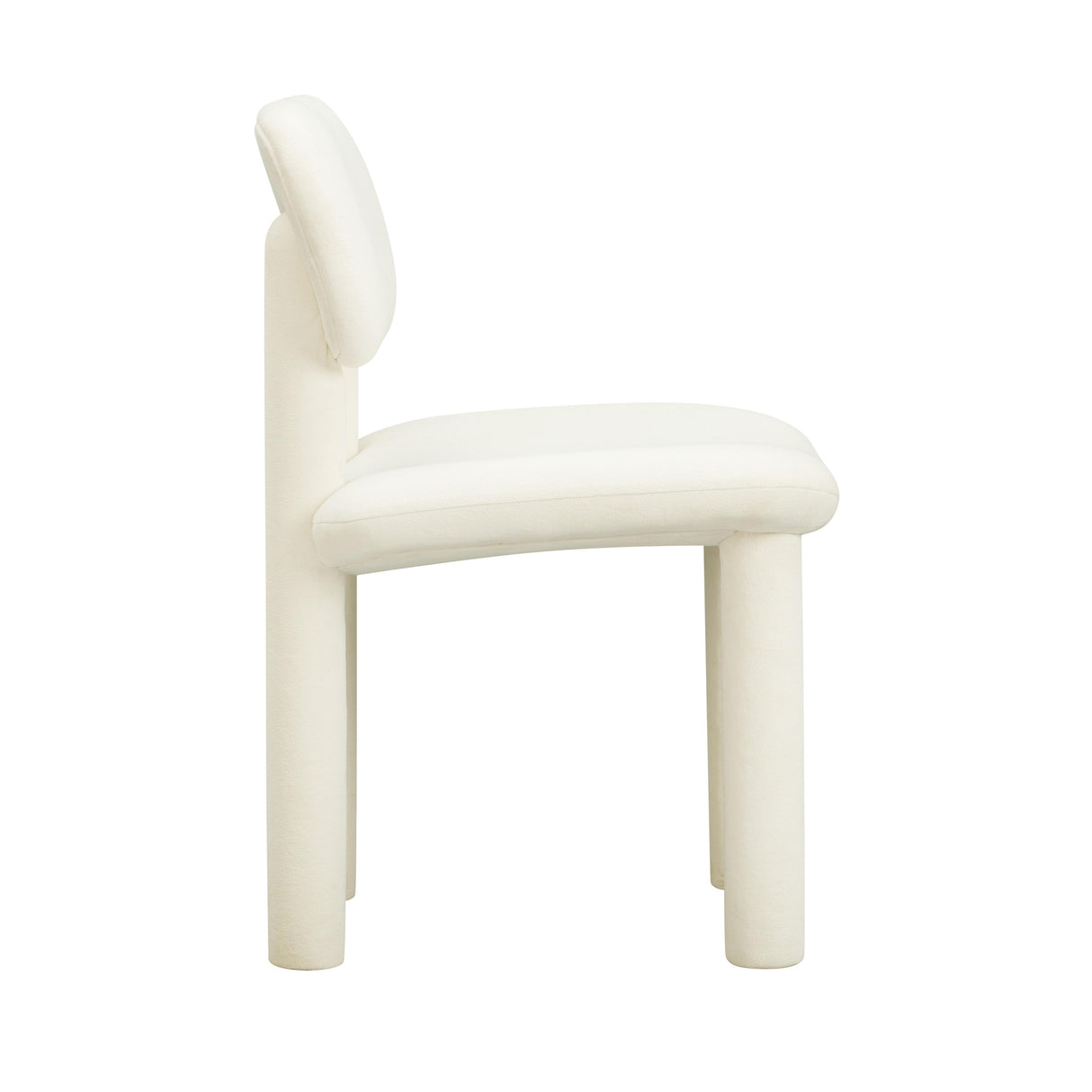 TOV Elise Ivory White Performance Velvet Dining Chair