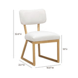 TOV Bobbie Cream Performance Upcycled Fabric Dining Chair
