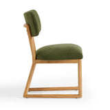 TOV Bobbie Green Performance Upcycled Fabric Dining Chair