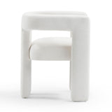 TOV Sloane Bone White Recycled Fabric Chair